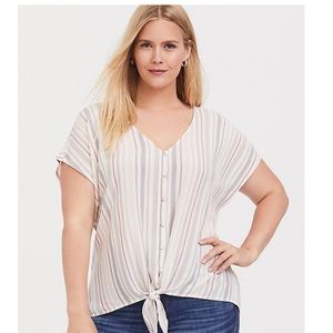 Torrid Tie Front Top